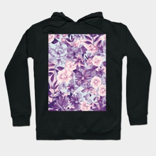 Floral Pattern Polygon style: Polygonal Blossom Mosaic Hoodie